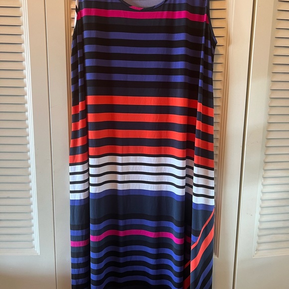 calvin kline stripe midi tank dress - Picture 1 of 6